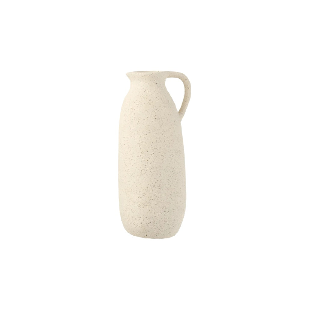 Minimalist Ceramic Pitcher - Beige Rustic Design