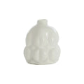 Modern White Ceramic Bubble Vase - Stylish Home Decor Accent