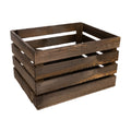 Wooden Storage Crate - Rustic Brown Decor, Sturdy Organizer, Ideal for Home and Garden Use