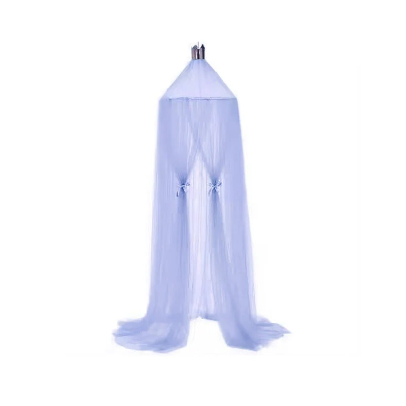 Round Crib Canopy with Dome Top, Mesh Curtain for Baby Nursery Decor